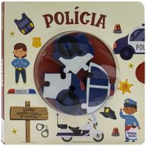 Livro - Happy Wood Livro Quebra-cabeça de madeira: Polícia