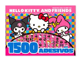 Livro - Hello Kitty and Friends Prancheta para Colorir com 1500 Adesivos