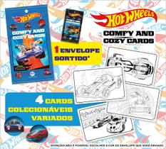 Livro - Hot Wheels - Comfy and Cozy 4 Cards para colorir e colecionar