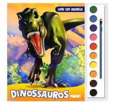 Livro Ilustrado Brincar Pintar Colorir Coes Animais Dinossauros