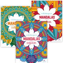 Livro Ilustrado de Pintar Arteterapia Mandalas para Relaxar Inspirar Acalmar Antiestresse Ciranda Cultural
