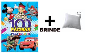 Livro infantil 100 páginas para colorir disney - meninos + chaveiro