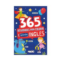 Livro Infantil 365 Aprender Inglês Atividades e Desenhos Para Colorir