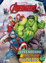 Livro infantil aprendendo caligrafia heróis marvel - números