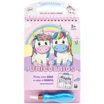 Livro Infantil Aquabook Pinta Com Agua Unicornio
