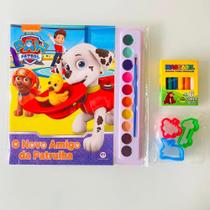 Livro Infantil Aquarela Patrulha Canina +massinha P/ Modelar - Ciranda Cultural