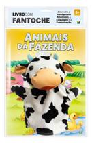 Livro Infantil C/ Fantoche Vaca Vaquinha: Animais Da Fazenda - Montessori Desenvolve Expressao Oral