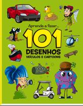 Livro Infantil Colorir 101 Desenhos Veiculos e Cartoo - Planeta Brinquedos