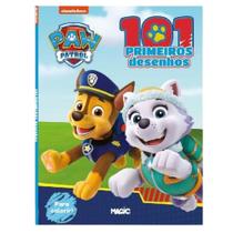 Livro Infantil Colorir 101 Primeiros Desenhos Patrulha Canina Magic Kids