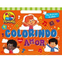 Livro Infantil Colorir 3 Palavrinhas Meu Blocao 48PGS - Magic KIDS