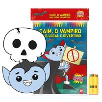 Livro Infantil Colorir Divertido Vampiro C/giz Vale Das Letr