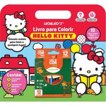 Livro Infantil Colorir Hello KITTY C/12 Lapis+ Adesiv - Leonora