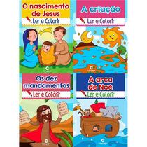 Livro Infantil Colorir Histórias Bíblicas LER e Color PCT com 08