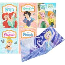 Livro Infantil Disney Pipoca Contos Clássicos Fadas Cinema Kit Com 6 Volumes