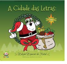 Livro infantil em formato de prancheta para colorir: Cidade das Letras - Especial de Natal