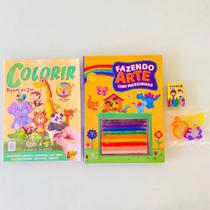 Livro Infantil Fazendo Arte Com Massinhas + Revista Colorir