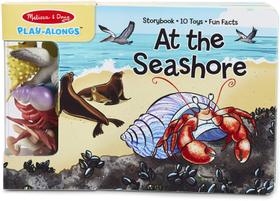 Livro Infantil Melissa & Doug - Play-Alongs: Na Praia (10 páginas, 10 brinquedos marinhos)