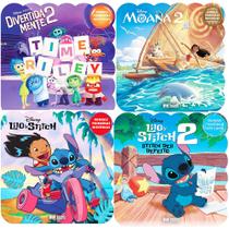 Livro Infantil Minhas Primeiras Histórias Disney Lilo & Stitch Moana Divertida Mente 4 Volumes