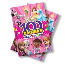 Livro infantil para colorir desenhar pintar 100 Paginas Disney Aprender Coordenação Motora Estimulação Educativo - RIDEEL
