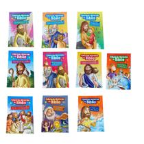 Livro Infantil Para Colorir Histórias Da Bíblia - Kit 10Un