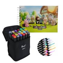 Livro Infantil para Colorir Labubu + Kit com 24 Canetinhas - TOUCH Livro Infantil para Colorir Labubu + Kit com 24 Canetinhas - TOUCH