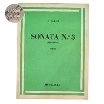 Livro j. haydn sonata n 3 buonamici piano (estoque antigo)