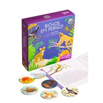Livro + Jogo da Memória - Bichos em Perigo, da Araquarela - Coleção Tiê Viva, Brinquedo Educativo - Cód. CT001 Livro + Jogo da Memória - Bichos em Perigo, da Araquarela - Coleção Tiê Viva, Brinquedo Educativo - Cód. CT001