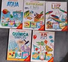 Livro, kit(5), ciência divertida, 1. ar, 2. química simples, 3. luz, 4. água, 5. eletricidade e ímãs, melhoramentos Livro, kit(5), ciência divertida, 1. ar, 2. química simples, 3. luz, 4. água, 5. eletricidade e ímãs, melhoramentos