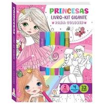 Livro-kit gigante para colorir: princesas