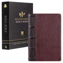 Livro KJV Holy Bible Giant Print Capa de couro de tamanho padrão