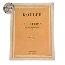 Livro kohler 16 estudos de meia dificuldade op.224 piano (estoque antigo) Livro kohler 16 estudos de meia dificuldade op.224 piano (estoque antigo)