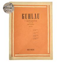 Livro kuhlau 7 sonatine op.60 e 80 per pianoforte possoli (estoque antigo) - RICORDI