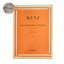 Livro kunz 200 pequenos cãnones em duas partes para piano op.14 (estoque antigo)