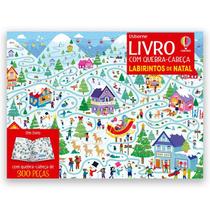 Livro - Labirintos de natal: livro com quebra-cabeça