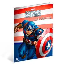 Livro Ler E Colorir Capitão America Marvel - Culturama