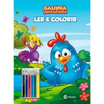 Livro ler e colorir gigante galinha pintadinha 6 lapis cor 16 paginas - CULTURAMA