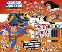 Livro - Liga da Justiça Colorindo com Adesivos Especial 01