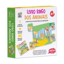 Livro - Livro bingo dos animais com peças de madeira Livro - Livro bingo dos animais com peças de madeira