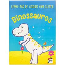 Livro - Livro-pad de colorir com Glitter: Dinossauros Livro - Livro-pad de colorir com Glitter: Dinossauros