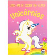 Livro - Livro-pad de colorir com Glitter: Unicórnios