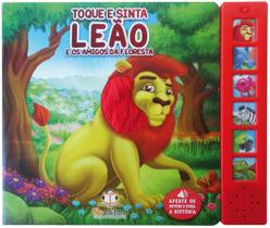 Livro - Livro sonoro com toque e sinta: Leão