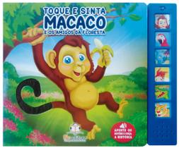 Livro - Livro sonoro com toque e sinta: Macaco