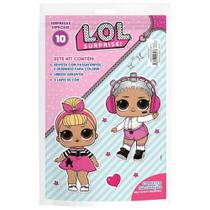 Livro LOL Surprise Surpresas Especiais Laminado Vol.10 com Adesivos e Lápis de Cor