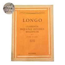 Livro longo cuarenta pequeños estudios melodicos op 43 para piano (estoque antigo)