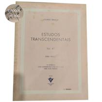 Livro lourdes frança estudos transcendentais vol. 4 para piano 10 estudos (estoque antigo)