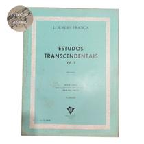 Livro lourdes frança estudos transcendentais volume 3 para piano 10 eestudos (estoque antigo)