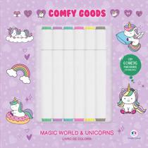 Livro - Magic World and Unicorns - Com 6 canetinhas Livro - Magic World and Unicorns - Com 6 canetinhas