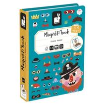Livro Magnético Crazy Faces Meninos 82 peças Janod Livro Magnético Crazy Faces Meninos 82 peças Janod