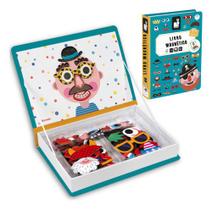 Livro Magnetico Montessori Crazy Faces Meninos 82 Pecas Janod