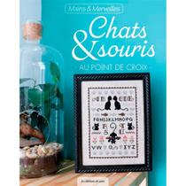 Livro Mains & Merveilles Chats e Souris - Au Point de Croix (Gatos e Ratos em Ponto Cruz)